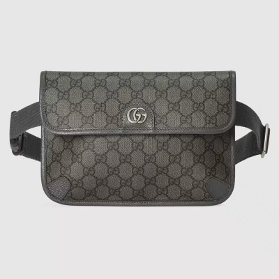 Gucci Ophidia GG Small Belt Bag In Grey GG Supreme Canvas GGBS10676