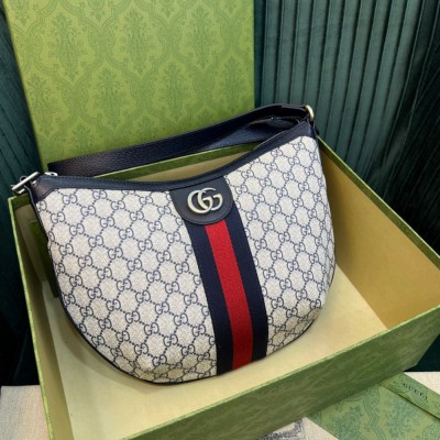 Gucci Ophidia GG Small Crossbody Bag in Blue Supreme Canvas GGBS10161