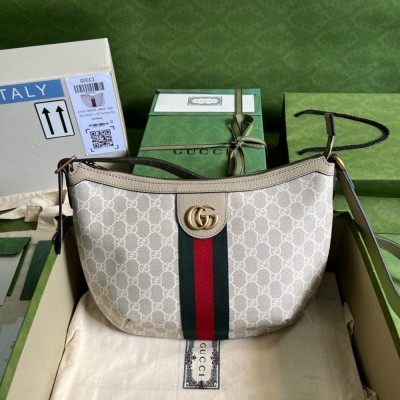 Gucci Ophidia GG Small Crossbody Bag in White Supreme Canvas GGBS10162