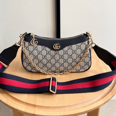 Gucci Ophidia GG Small Handbag in Blue GG Supreme Canvas GGBS10458