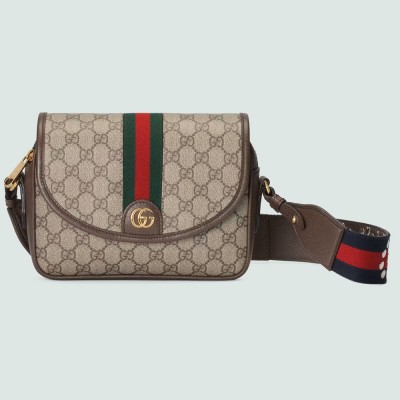 Gucci Ophidia GG Small Shoulder Bag in Beige Supreme Canvas GGBS10696