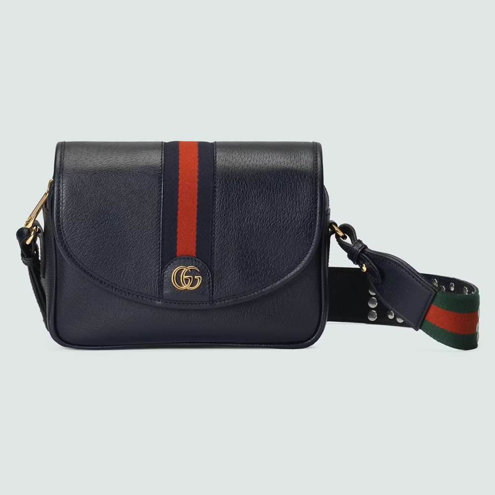 Gucci Ophidia GG Small Shoulder Bag in Black Leather GGBS10697