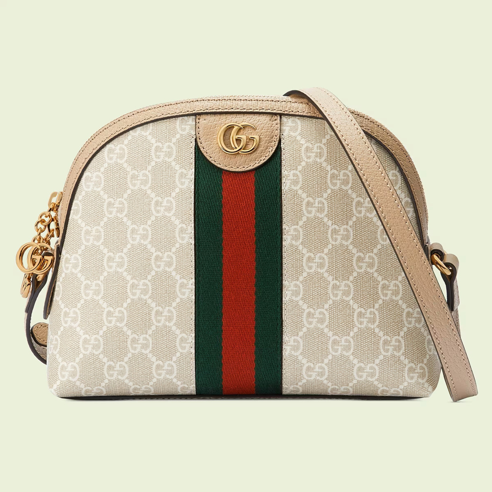 Gucci Ophidia GG Small Shoulder Bag in White GG Supreme Canvas GGBS10705