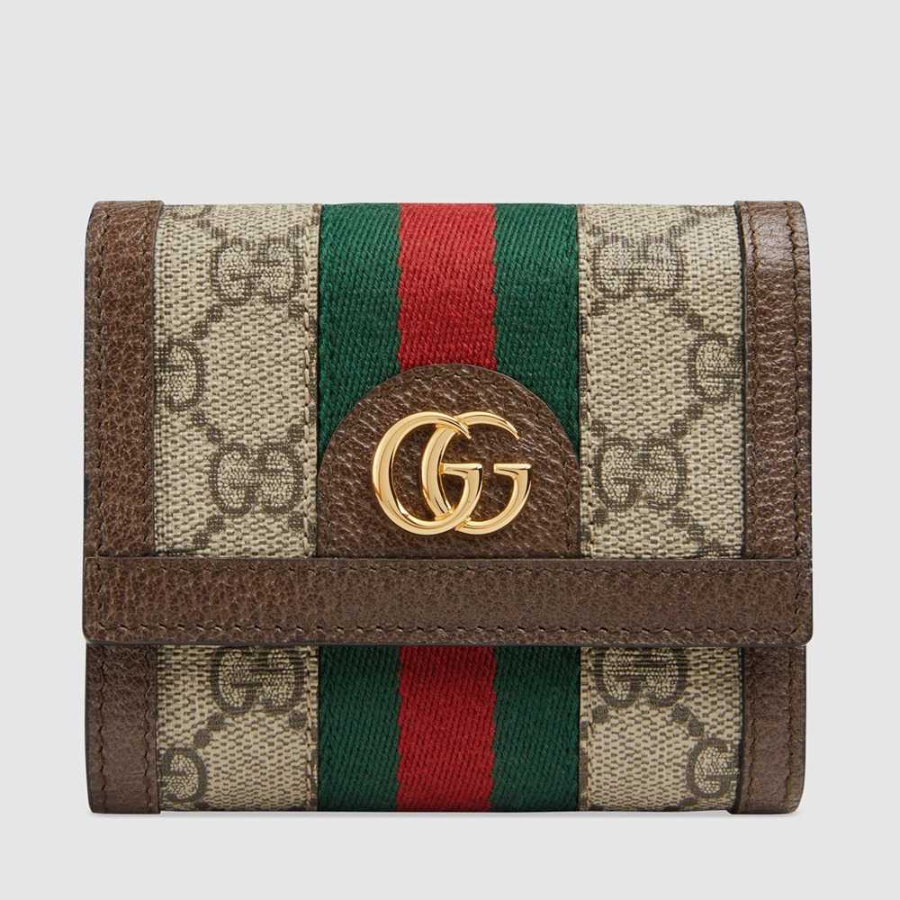 Gucci Ophidia GG Wallet in Beige GG Supreme Canvas GGBS11026