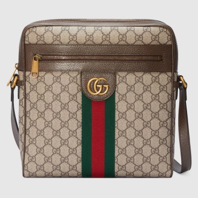 Gucci Ophidia Medium Messenger Bag in Beige GG Supreme Canvas GGBS10607