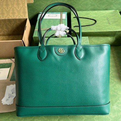 Gucci Ophidia Medium Tote Bag in Green Leather GGBS10738