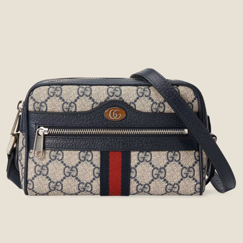 Gucci Ophidia Mini Camera Bag in Blue GG Supreme Canvas GGBS10630