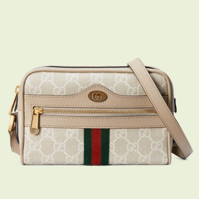 Gucci Ophidia Mini Camera Bag in White GG Supreme Canvas GGBS10633