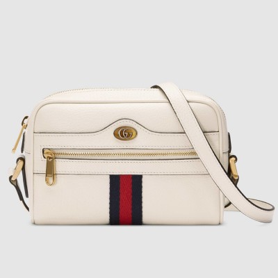 Gucci Ophidia Mini Camera Bag in White Leather GGBS10634