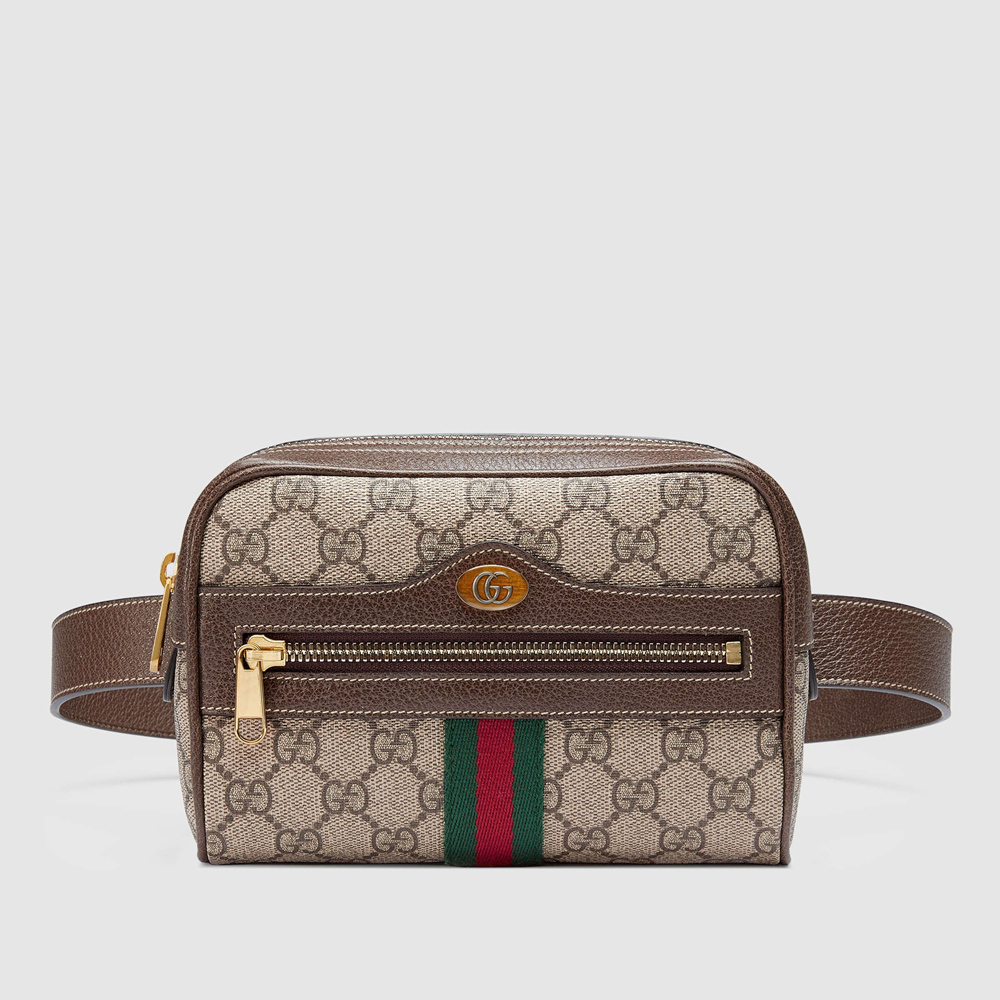 Gucci Ophidia Small Belt Bag in Beige GG Supreme Canvas GGBS10677