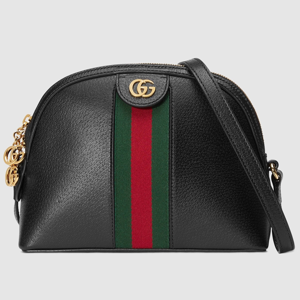 Gucci Ophidia Small Shoulder Bag in Black Calfskin GGBS10709