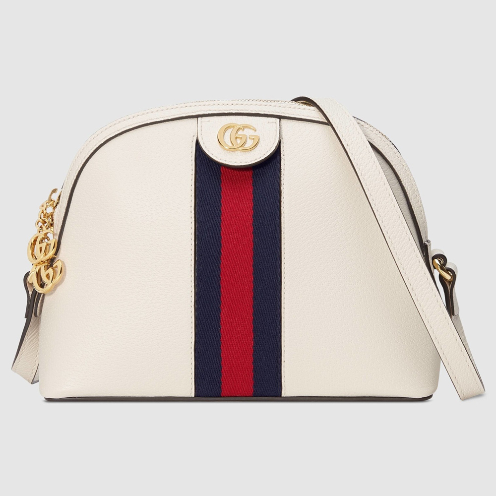 Gucci Ophidia Small Shoulder Bag in White Calfskin GGBS10710