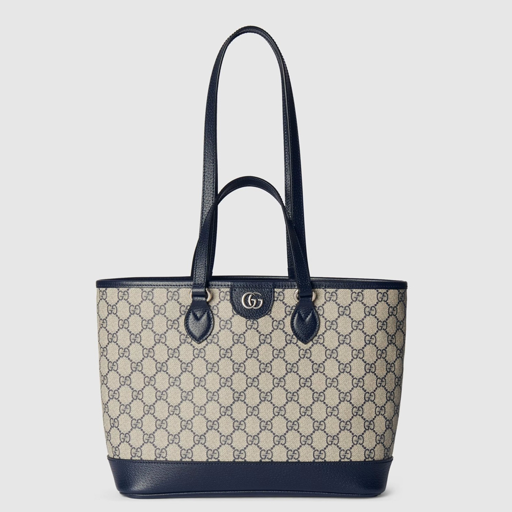 Gucci Ophidia Small Tote Bag in Beige/Blue GG Supreme Canvas GGBS10741