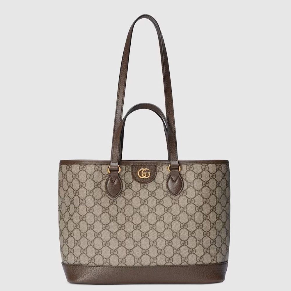 Gucci Ophidia Small Tote Bag in Beige/Ebony GG Supreme Canvas GGBS10742