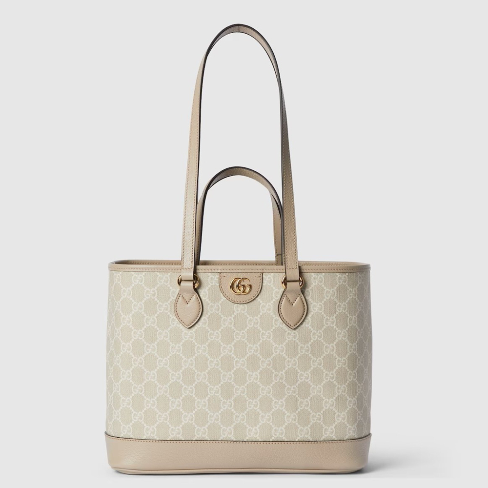 Gucci Ophidia Small Tote Bag in Beige/White GG Supreme Canvas GGBS10743