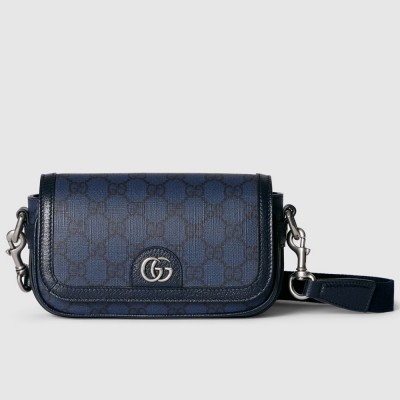 Gucci Ophidia Super Mini Cross-body Bag in Blue GG Supreme Canvas GGBS10164