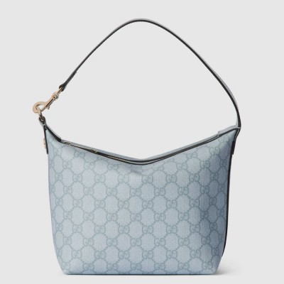 Gucci Ophidia Super Mini Shouler Bag in Dusty Blue GG Supreme Canvas GGBS10464