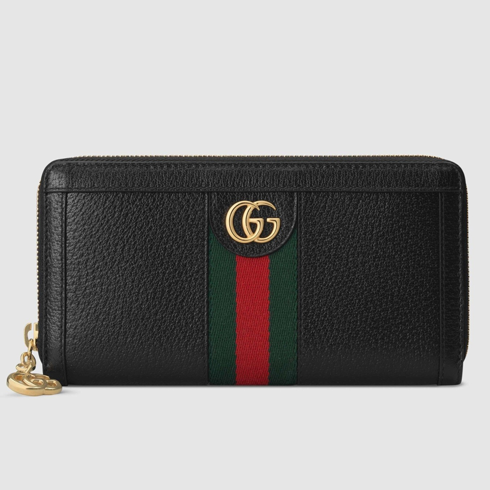 Gucci Ophidia Zip Around Wallet in Black Leather GGBS11029