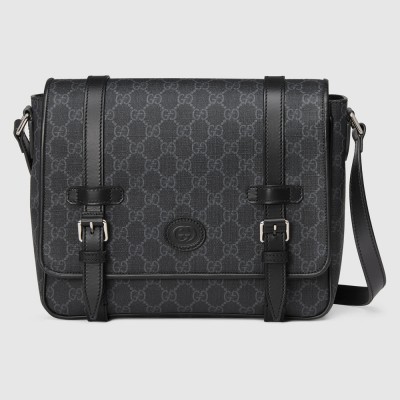 Gucci Original Messenger Bag in Black GG Supreme Canvas GGBS10595