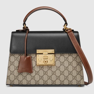 Gucci Padlock Small Top Handle Bag in GG Supreme Canvas GGBS10870