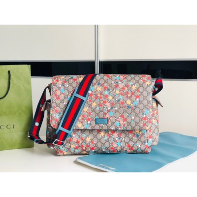 Gucci Plus Diaper Bag in GG Supreme Canvas with Star Print GGBS10445