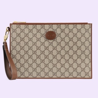 Gucci Portfolio Pouch in Beige GG Canvas with Interlocking G GGBS10759