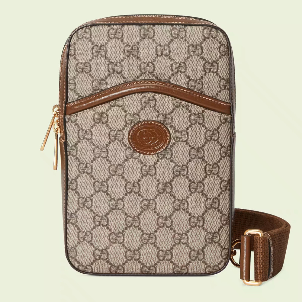 Gucci Sling Backpack in GG Supreme Canvas with Interlocking G GGBS10026