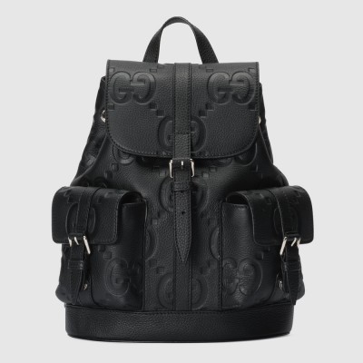 Gucci Small Backpack in Black Jumbo GG Leather GGBS10028