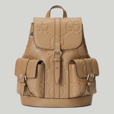 Gucci Small Backpack in Taupe Jumbo GG Leather GGBS10030