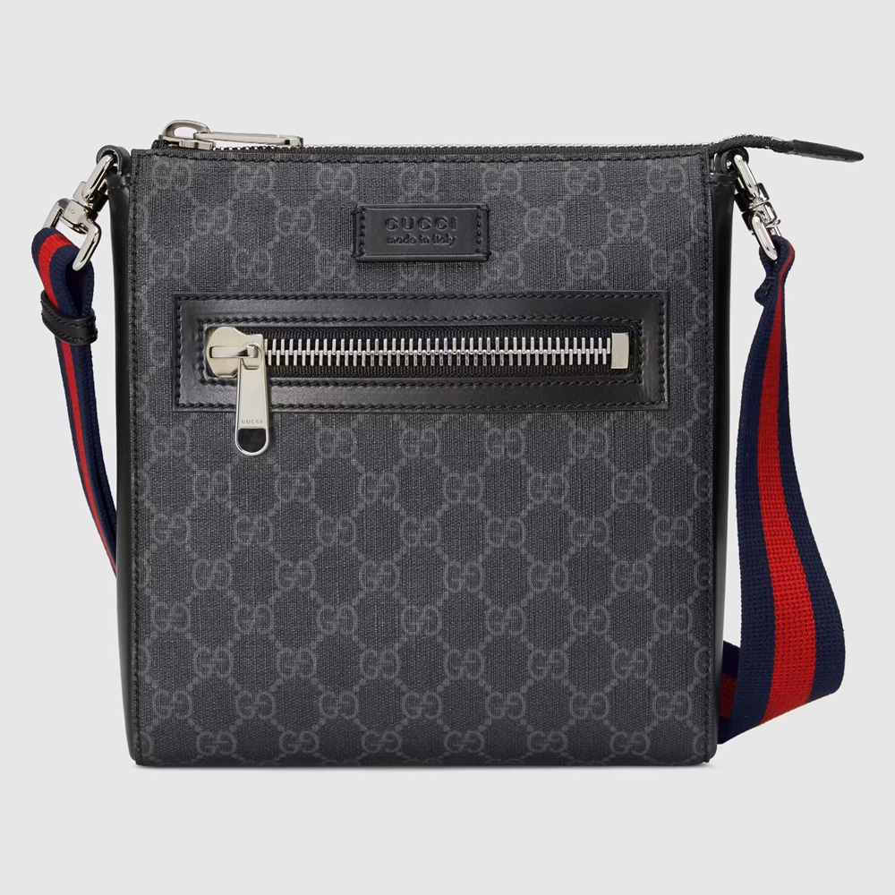 Gucci Small Messenger Bag in Black GG Supreme Canvas GGBS10596