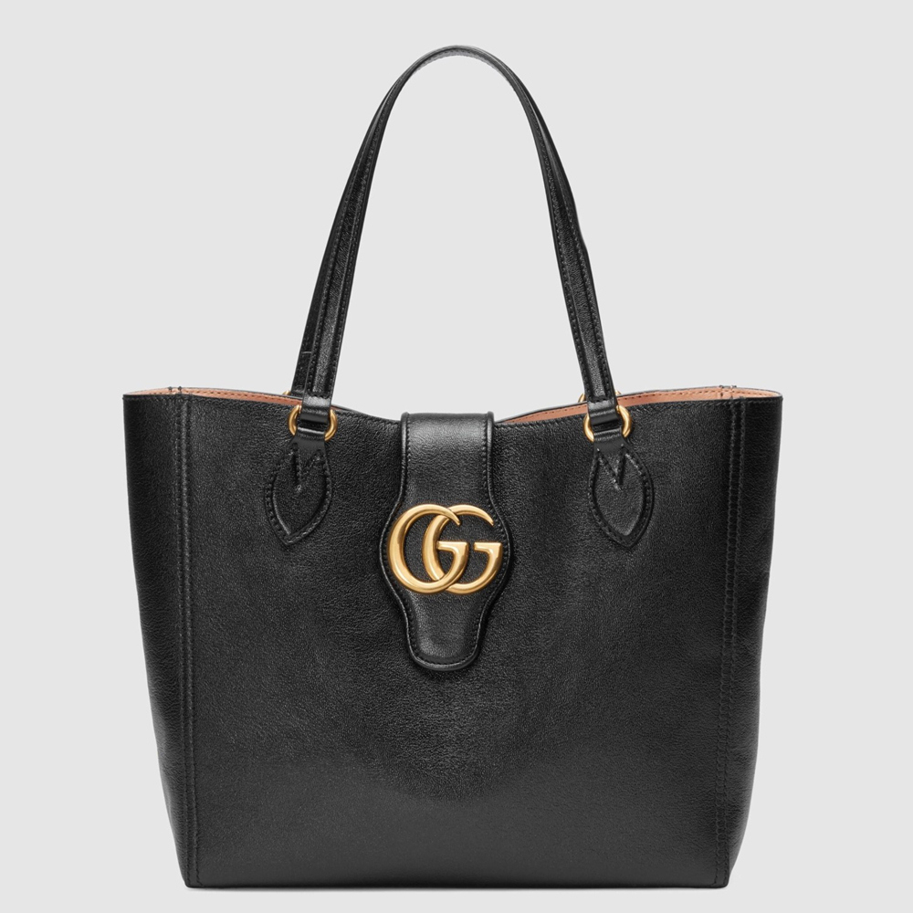 Gucci Small Tote Bag with Double G in Black Calfskin GGBS10909