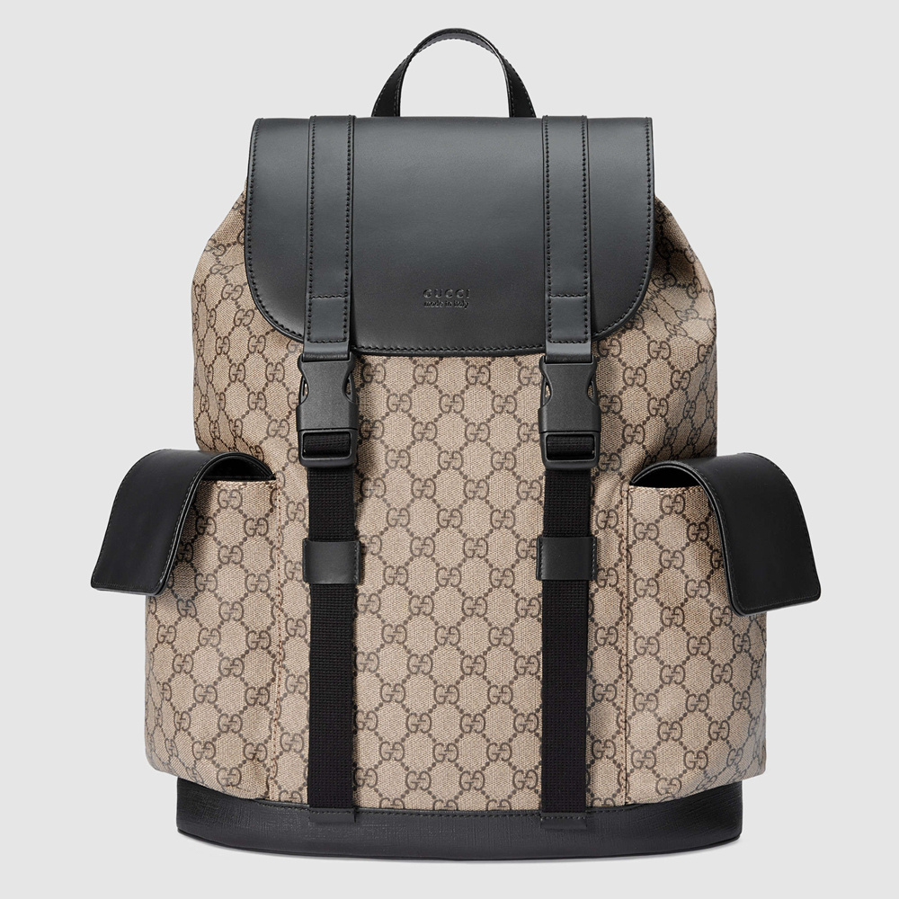 Gucci Soft Backpack in Beige GG Supreme Canvas GGBS10031