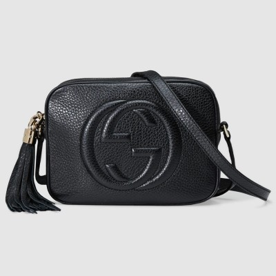 Gucci Soho Disco Bag in Black Grained Leather GGBS10778