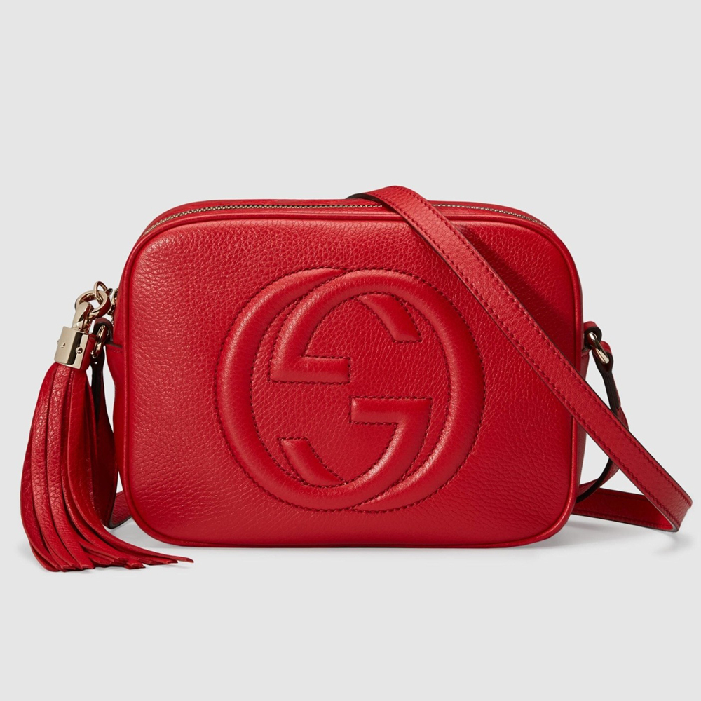 Gucci Soho Disco Bag in Red Grained Leather GGBS10779