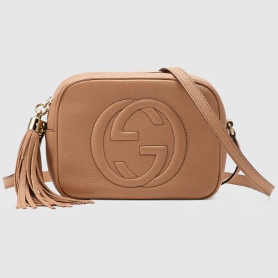 Gucci Soho Disco Bag in Rose Beige Grained Leather GGBS10780