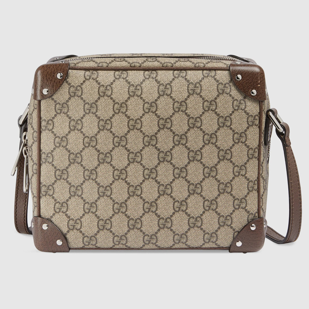 Gucci Trunks Messenger Bag In Beige GG Supreme Canvas GGBS10602