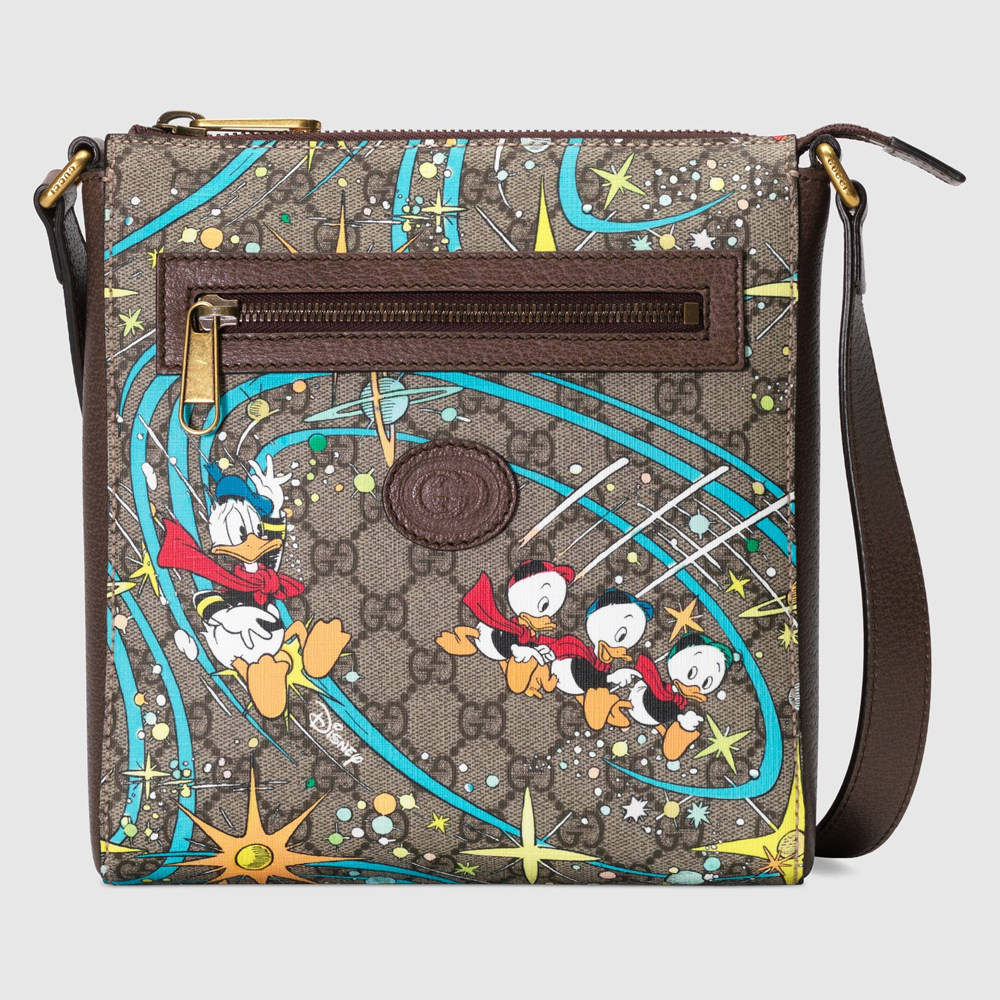 Gucci x Disney Donald Duck Messenger Bag in Beige Canvas GGBS10606