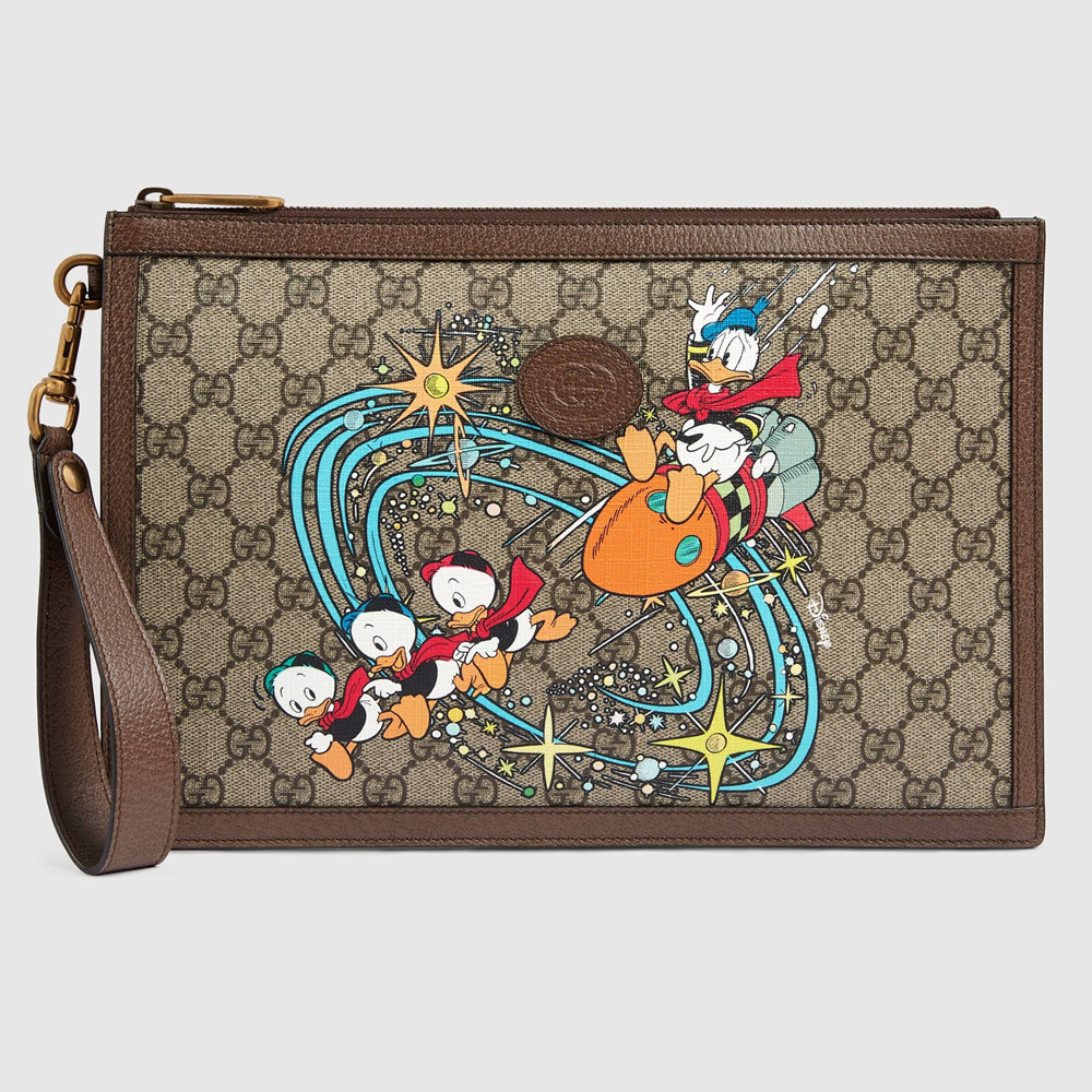 Gucci x Disney Portfolio Pouch with Donald Duck Print GGBS10777